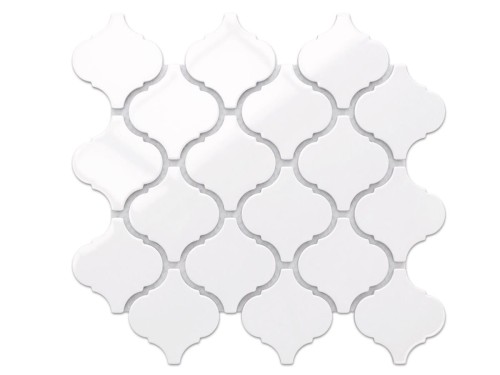 MOZAIKA CERAMICZNA ARABESKA BIAŁA WHITE POŁYSK