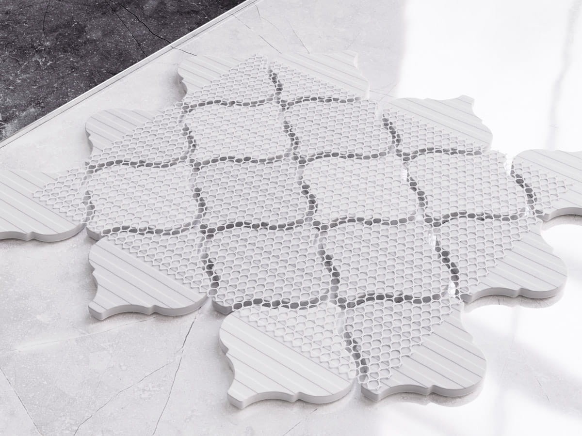 Mozaika ceramiczna  Arabeska biała white - szklanemozaiki.pl