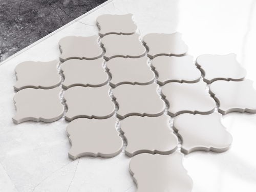 MOZAIKA CERAMICZNA ARABESKA SZARA JASNA