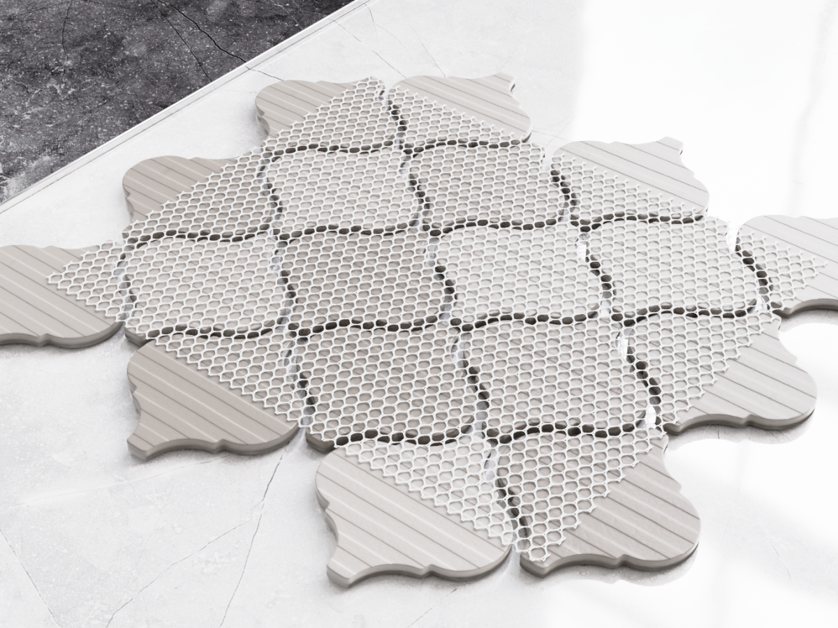 Mozaika ceramiczna Arabeska szara jasna - szklanemozaiki.pl