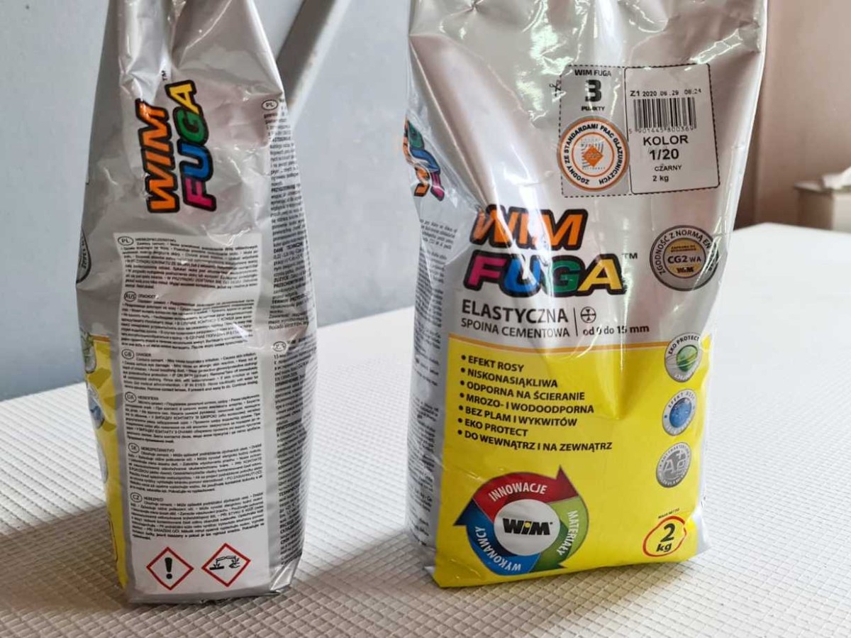 FUGA cementowa uniwersalna TYTAN 2KG – dekoracyjne do wnętrz – Szklane Mozaiki