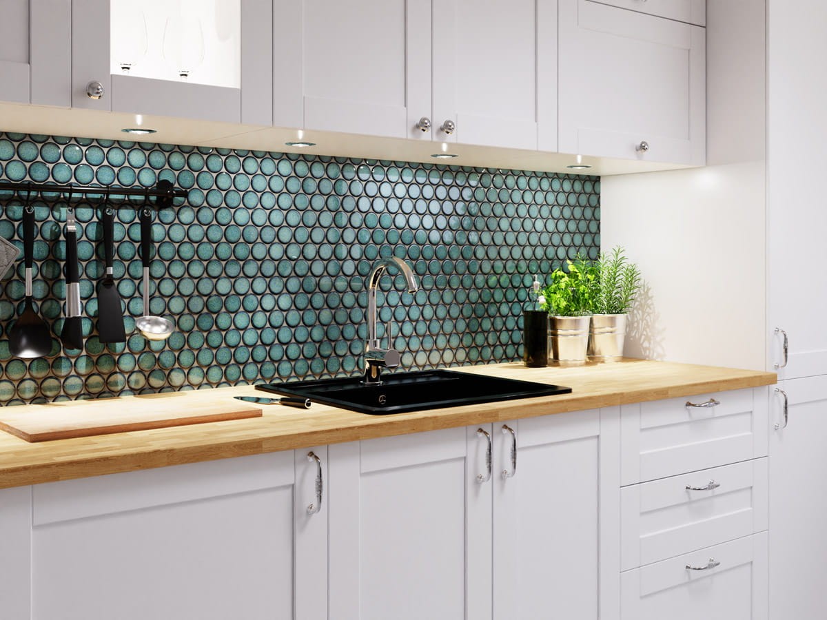 Mozaika ceramiczna Circle Dots Atlantic połysk - szklanemozaiki.pl