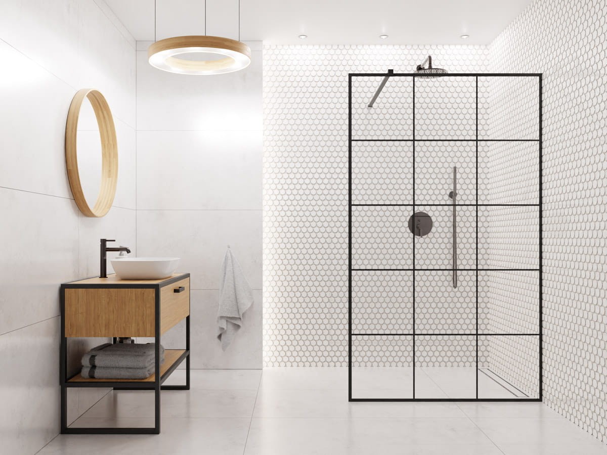 Mozaika ceramiczna Circle Dots white - szklanemozaiki.pl