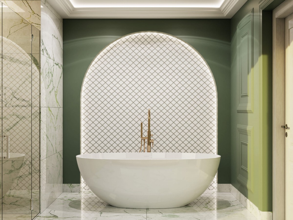 Mozaika ceramiczna  Arabeska biała white - szklanemozaiki.pl