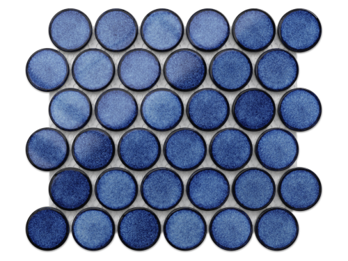 MOZAIKA CERAMICZNA CIRCLE DOTS ROYAL BLUE NIEBIESKA