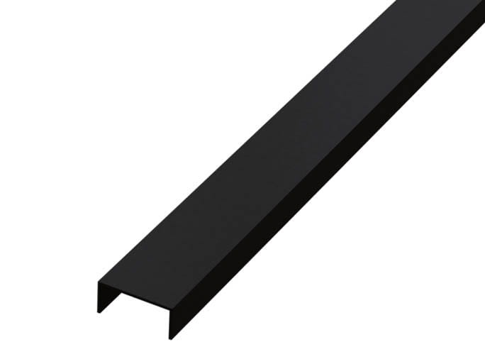 PROFIL METALOWY REKTYFIKOWANY U CZARNY  MATOWY PROSZKOWY – dekoracyjne do wnętrz – Szklane Mozaiki
