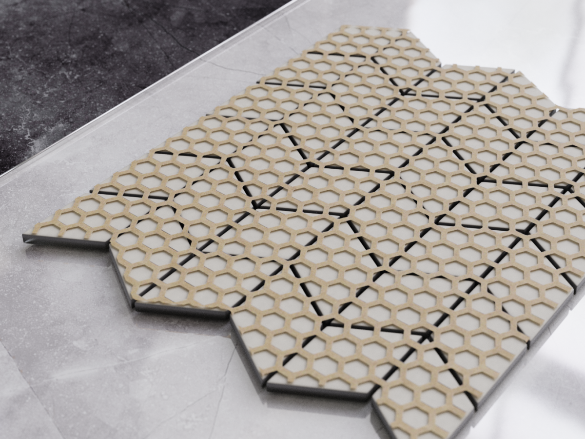 MOZAIKA SZKLANA CHEVRON ROMB SILVER SREBRNA CHROM METALIC – dekoracyjne do wnętrz – Szklane Mozaiki