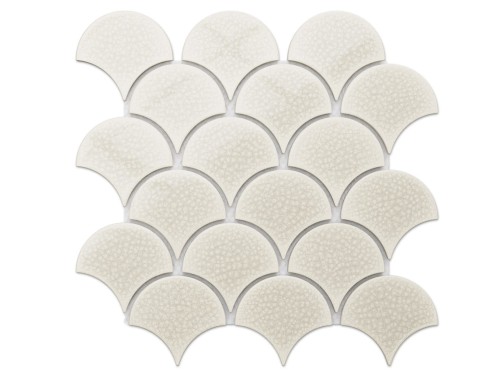 MOZAIKA CERAMICZNA FISH SCALE WHITE CREME