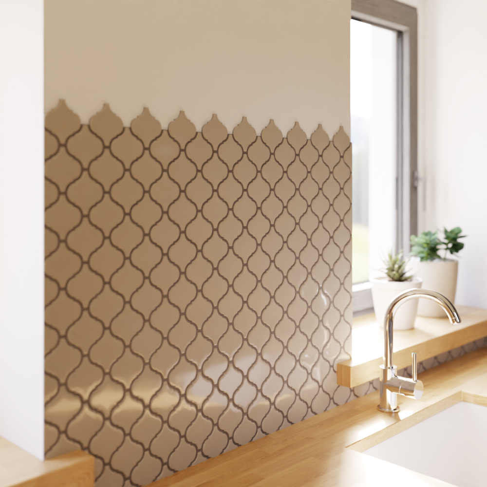 Mozaika ceramiczna Arabeska szara jasna - szklanemozaiki.pl