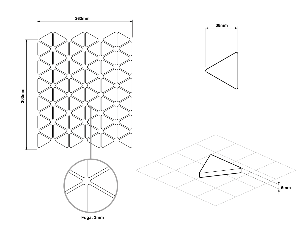 MOZAIKA SZKLANA TRIANGLE BLANKET ZŁOTA GOLD – dekoracyjne do wnętrz – Szklane Mozaiki