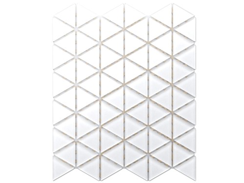 MOZAIKA SZKLANA TRIANGLE BLANKET BIAŁA WHITE