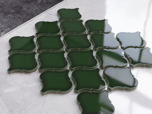 MOZAIKA CERAMICZNA ARABESKA DEEP GREEN