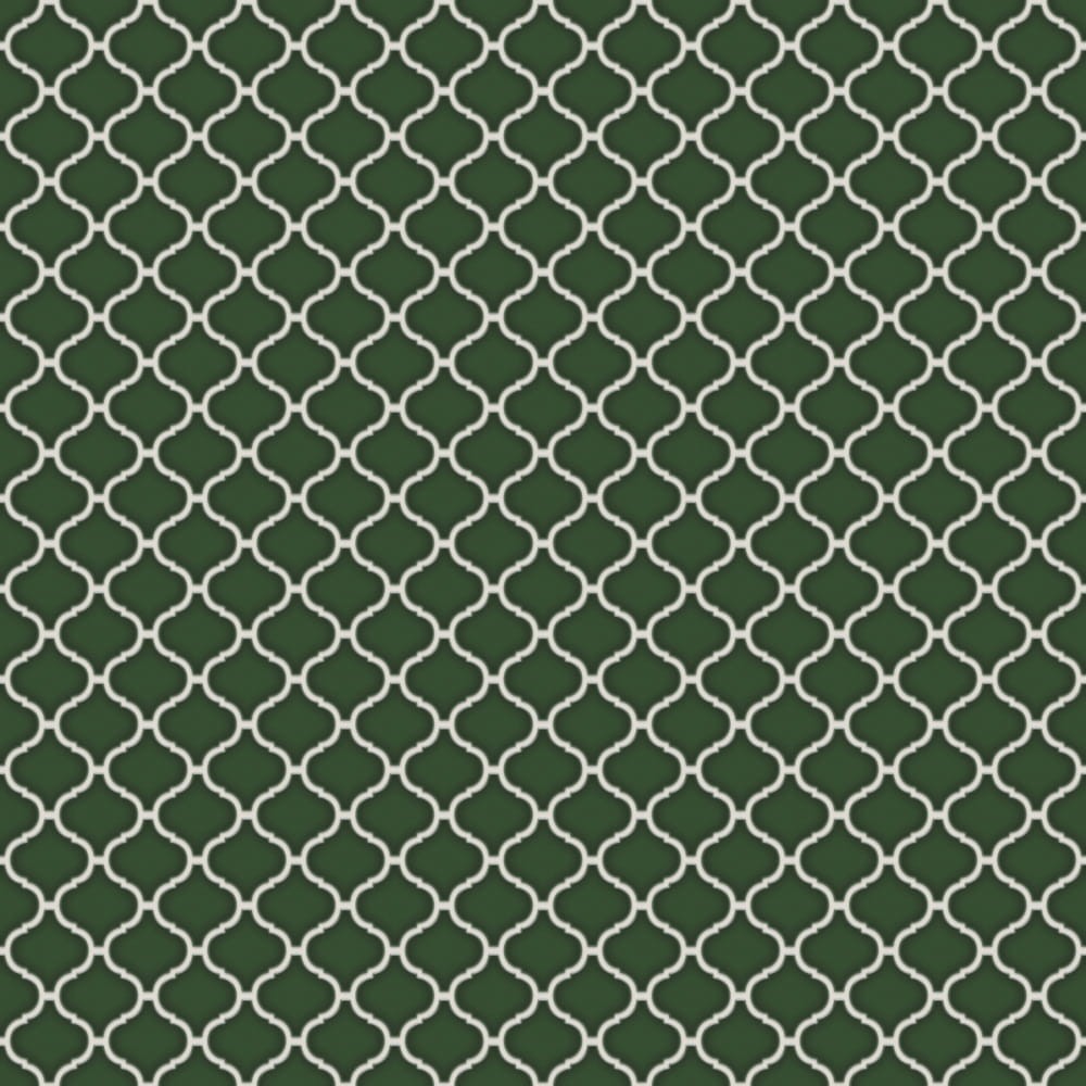 Mozaika ceramiczna Arabeska Deep Green szmaragdowa - szklanemozaiki.pl
