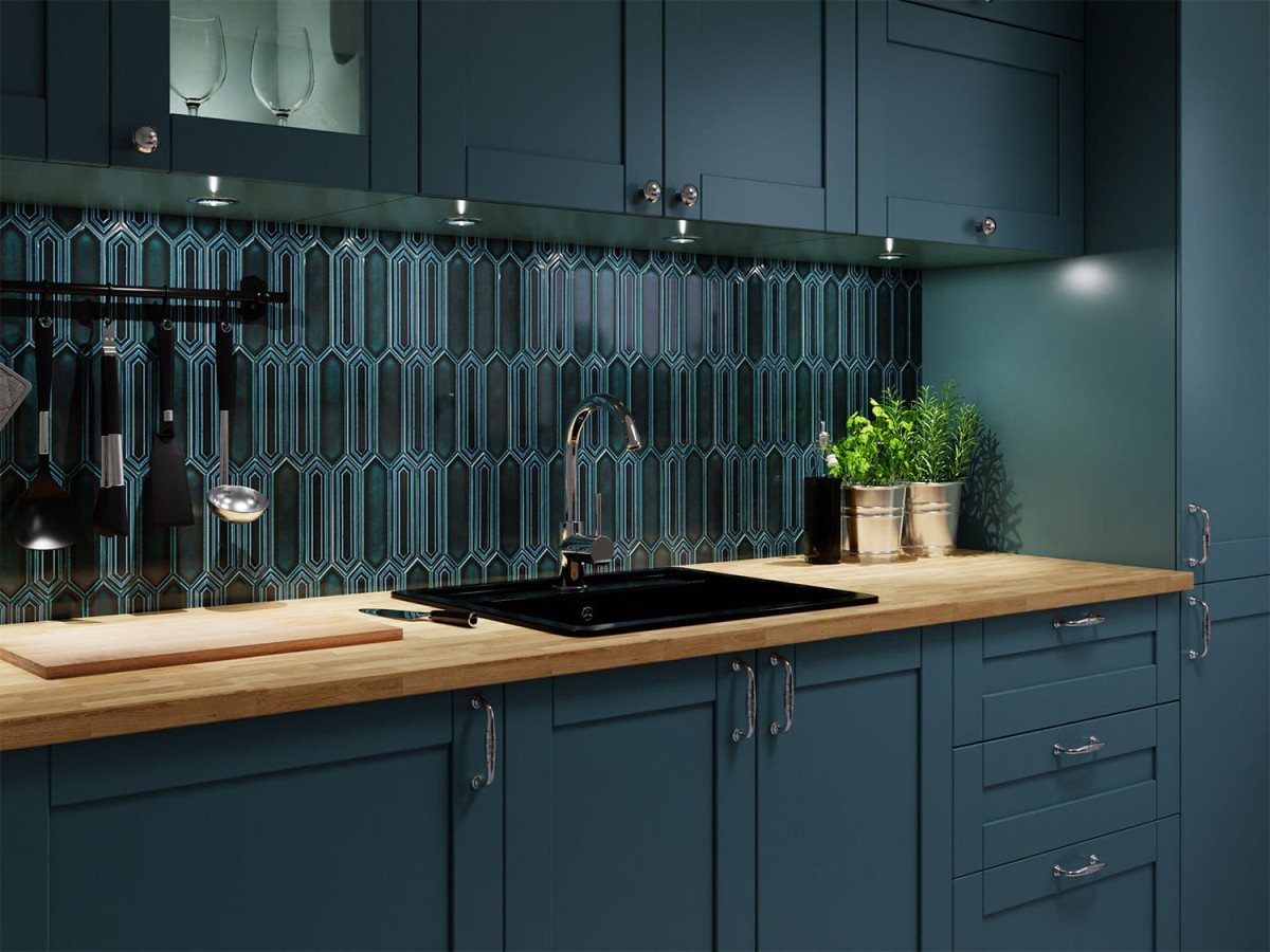 MOZAIKA CERAMICZNA VERTIGO BLUE NIEBIESKA - szklanemozaiki.pl