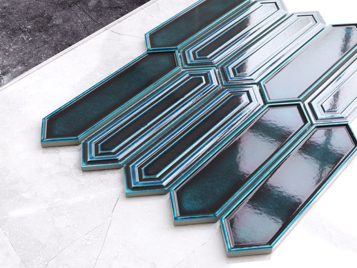 MOZAIKA CERAMICZNA VERTIGO BLUE NIEBIESKA - szklanemozaiki.pl