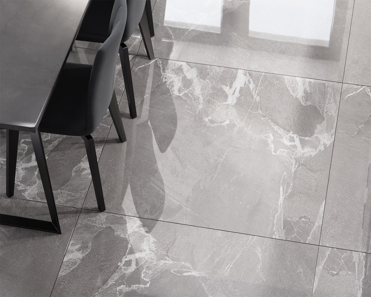 PŁYTKA REKTYFIKOWANA HAMBURG GREY POLER 100x100cm – dekoracyjne do wnętrz – Szklane Mozaiki