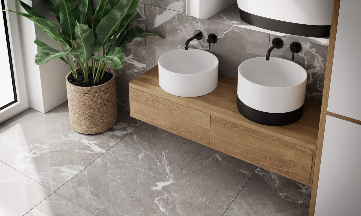 PŁYTKA REKTYFIKOWANA HAMBURG GREY POLER 100x100cm – dekoracyjne do wnętrz – Szklane Mozaiki