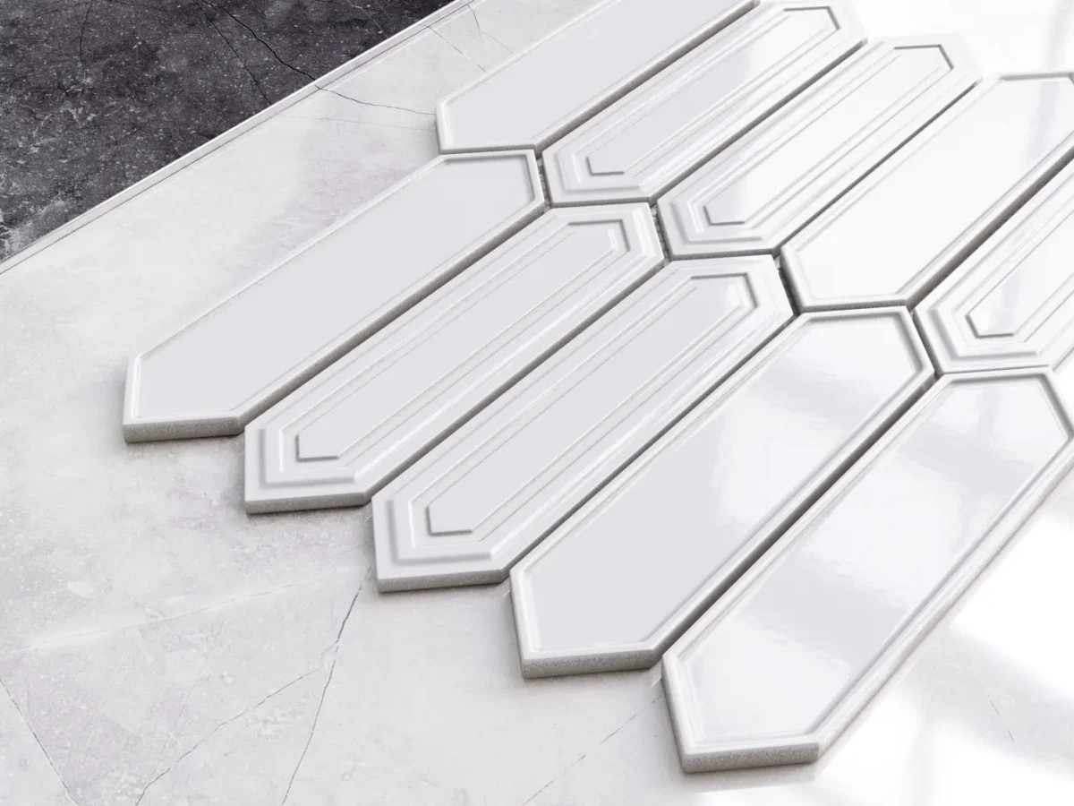 MOZAIKA CERAMICZNA VERTIGO WHITE BIAŁA - szklanemozaiki.pl