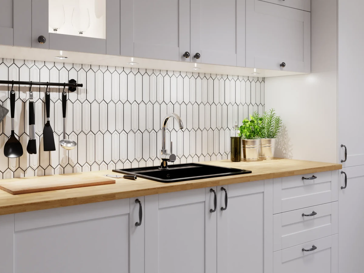 MOZAIKA CERAMICZNA VERTIGO WHITE BIAŁA - szklanemozaiki.pl