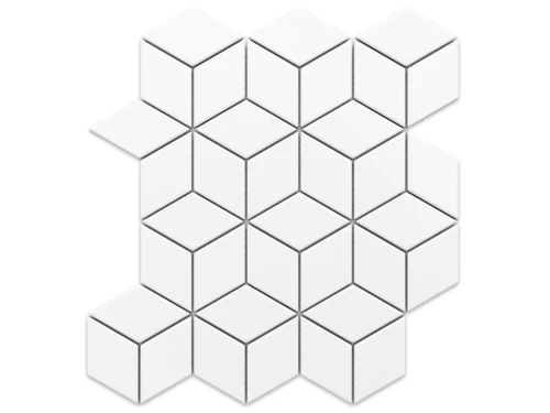 MOZAIKA CERAMICZNA DIAMOND ROMB BIAŁA MATOWA