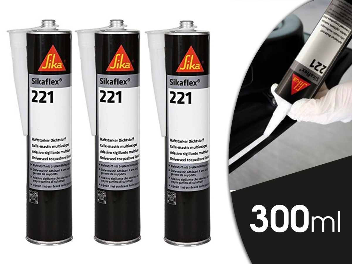 SIKAFLEX 221 KLEJ / USZCZELNIACZ 300ml BIAŁY – dekoracyjne do wnętrz – Szklane Mozaiki
