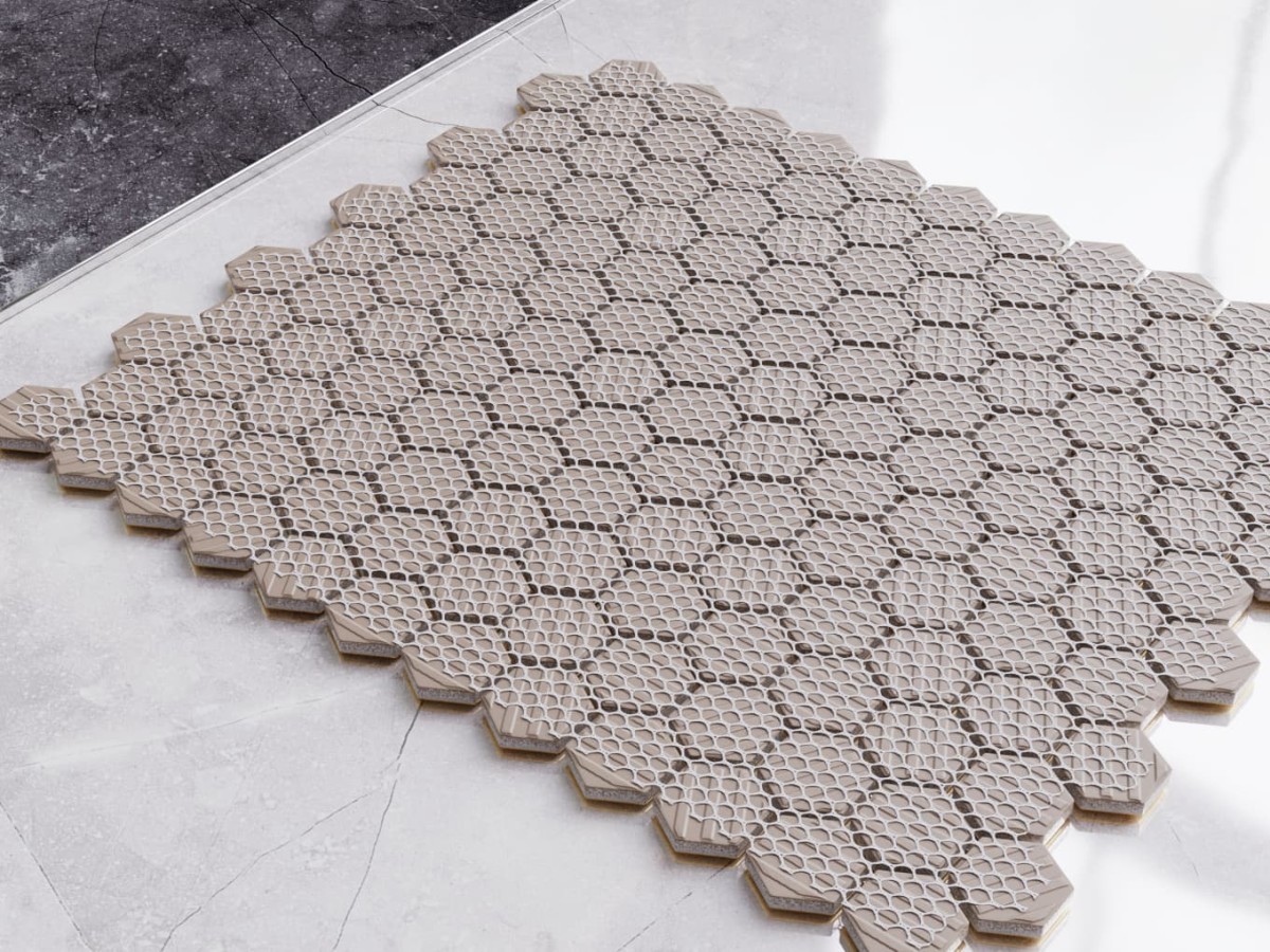 Mozaika ceramiczna Heksagon Gold metalic - szklanemozaiki.pl