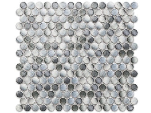 MOZAIKA CERAMICZNA PENNY DOTS MULTI GREY GLOSSY