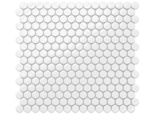 MOZAIKA CERAMICZNA PENNY DOTS WHITE POŁYSK