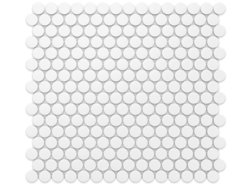 MOZAIKA CERAMICZNA PENNY DOTS WHITE MATOWA