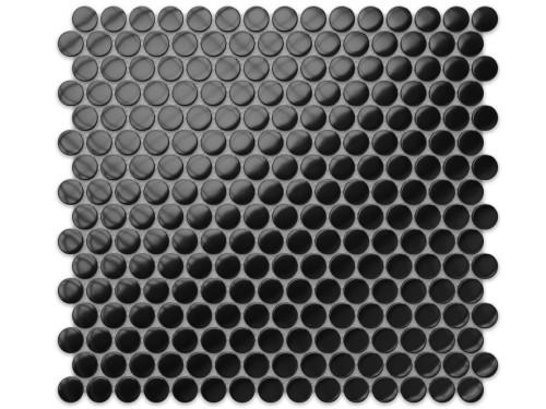 MOZAIKA CERAMICZNA PENNY DOTS CZARNA MAT SATYNA