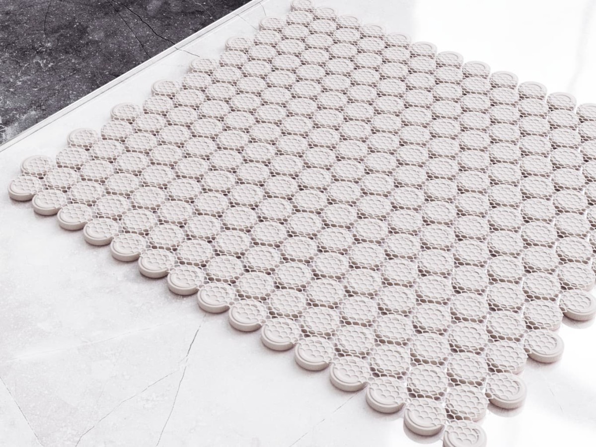 MOZAIKA CERAMICZNA PENNY DOTS ROSE RÓŻÓWA MATOWA – dekoracyjne do wnętrz – Szklane Mozaiki