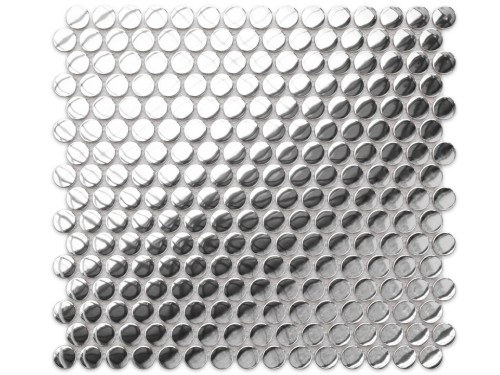 MOZAIKA CERAMICZNA PENNY DOTS SILVER CHROM METALIC