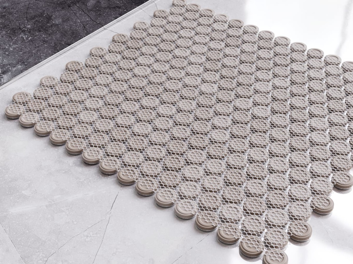 MOZAIKA CERAMICZNA PENNY DOTS SILVER CHROM METALIC – dekoracyjne do wnętrz – Szklane Mozaiki