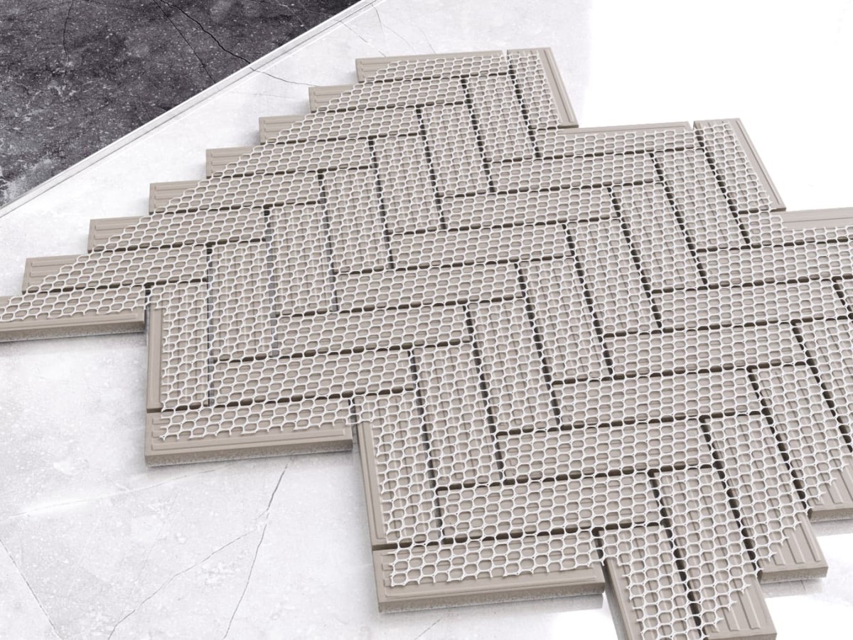 Mozaika ceramiczna mini chevron white połysk - szklanemozaiki.pl