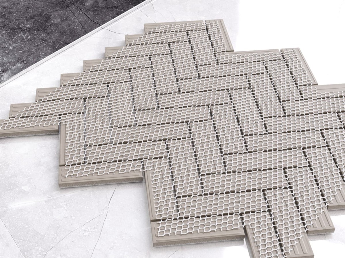 Mozaika ceramiczna mini chevron herringbone carrara matowa - szklanemozaiki.pl