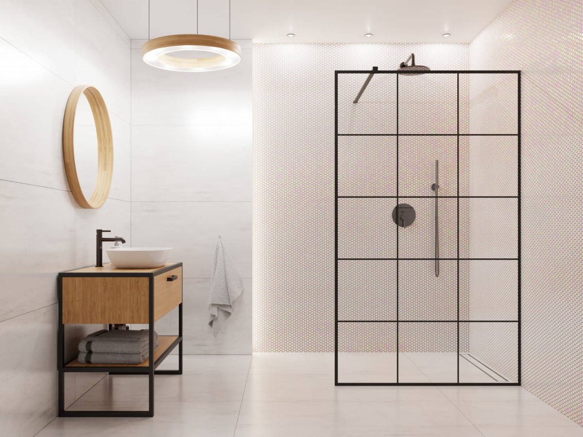Mozaika ceramiczna Penny Dots white pearl połysk - szklanemozaiki.pl