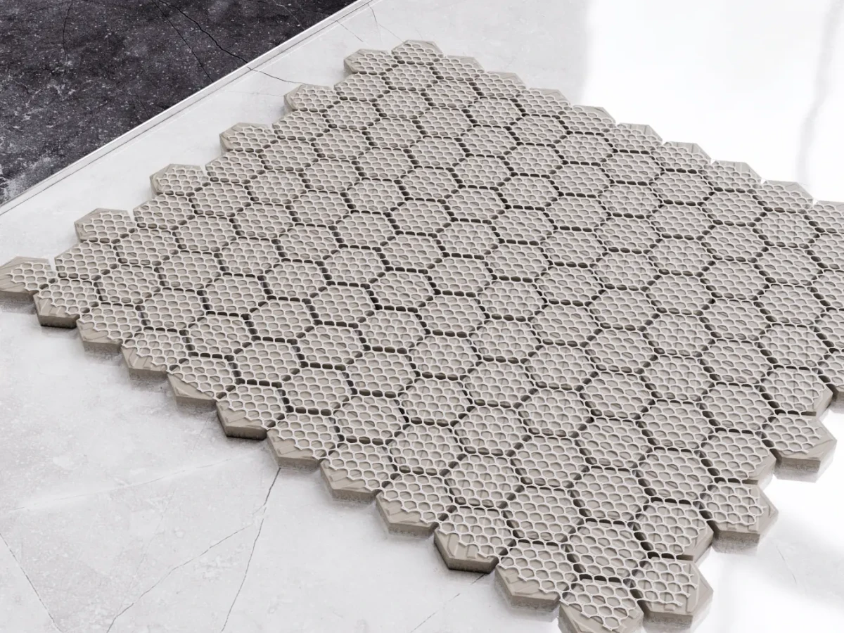 Mozaika ceramiczna Heksagon mini Carraca matowa - szklanemozaiki.pl