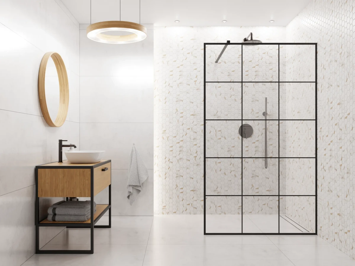 MOZAIKA CERAMICZNA HEKSAGON CARRARA GOLD – dekoracyjne do wnętrz – Szklane Mozaiki