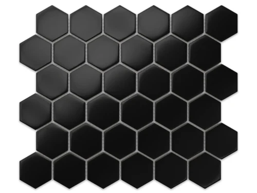 MOZAIKA CERAMICZNA HEKSAGON BLACK MATOWA