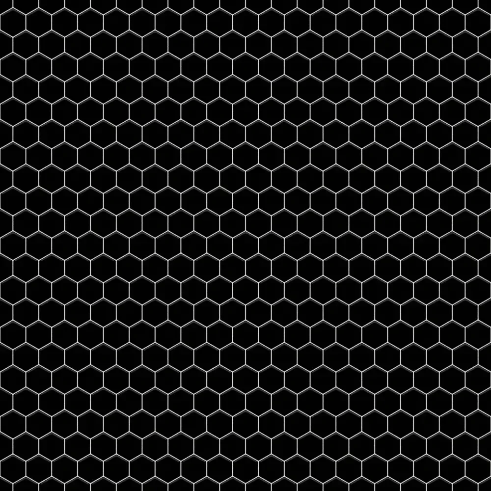 MOZAIKA CERAMICZNA HEKSAGON BLACK MATOWA – dekoracyjne do wnętrz – Szklane Mozaiki