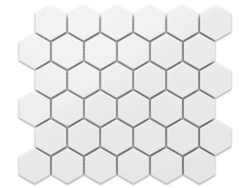 MOZAIKA CERAMICZNA HEKSAGON WHITE BIAŁY MATOWY DUŻY