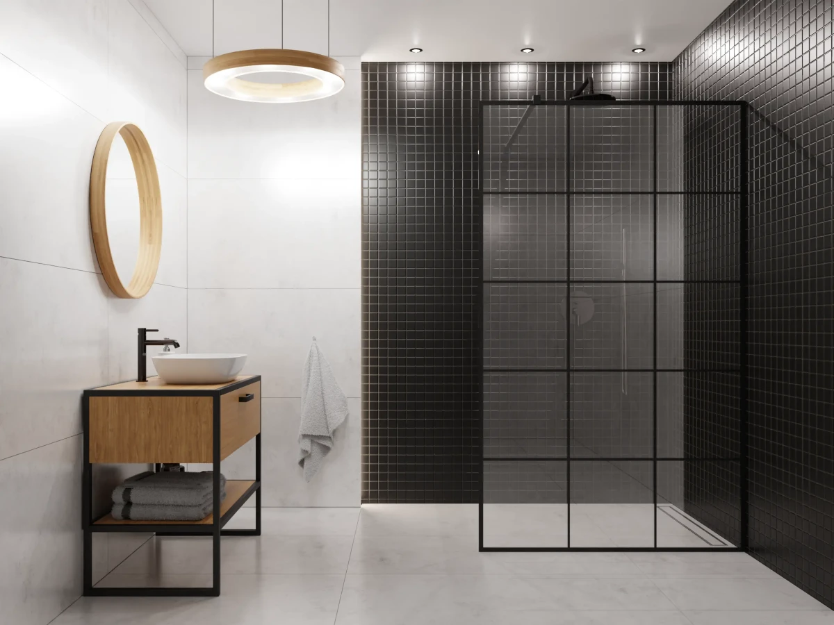 MOZAIKA CERAMICZNA SQUARE BLACK MATOWA – dekoracyjne do wnętrz – Szklane Mozaiki