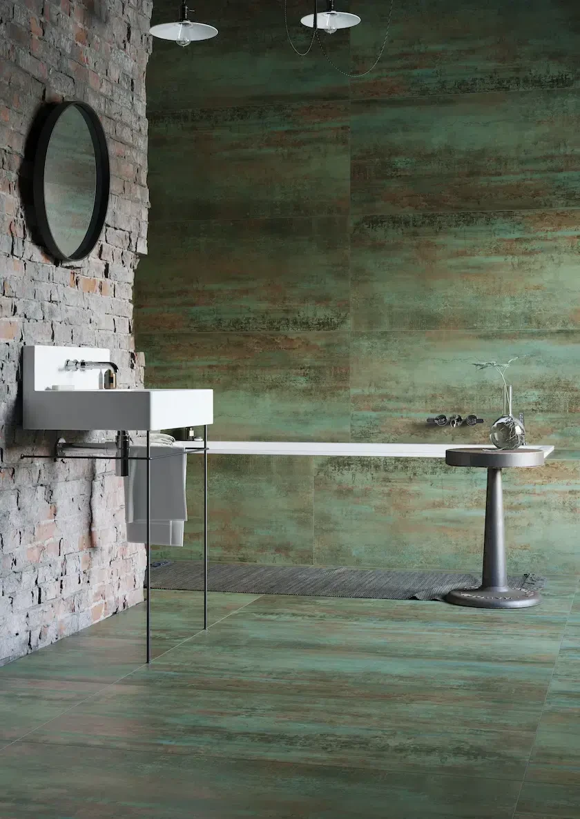 PŁYTKA STARGRES GRUNGE TURQUOISE POLER 60X120 gat. I – dekoracyjne do wnętrz – Szklane Mozaiki