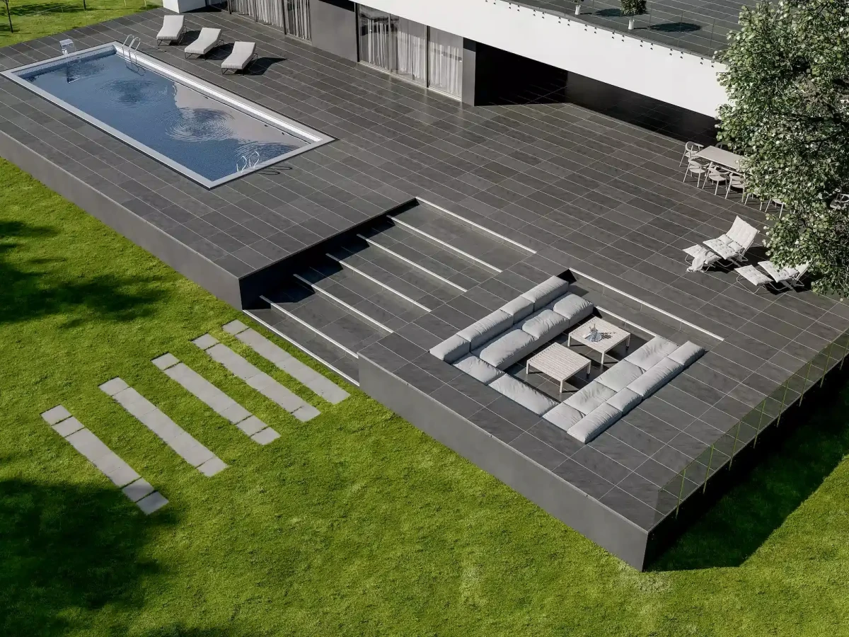 PŁYTKA STARGRES PIETRA SERENA ANTRACITE MAT 2cm 60X60 gat. I – dekoracyjne do wnętrz – Szklane Mozaiki
