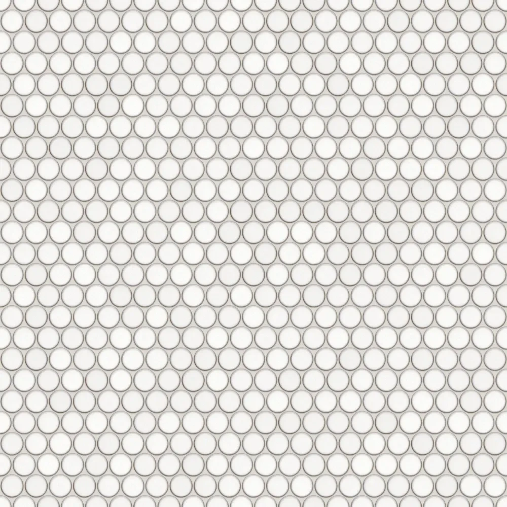 Mozaika ceramiczna Circle Dots white - szklanemozaiki.pl