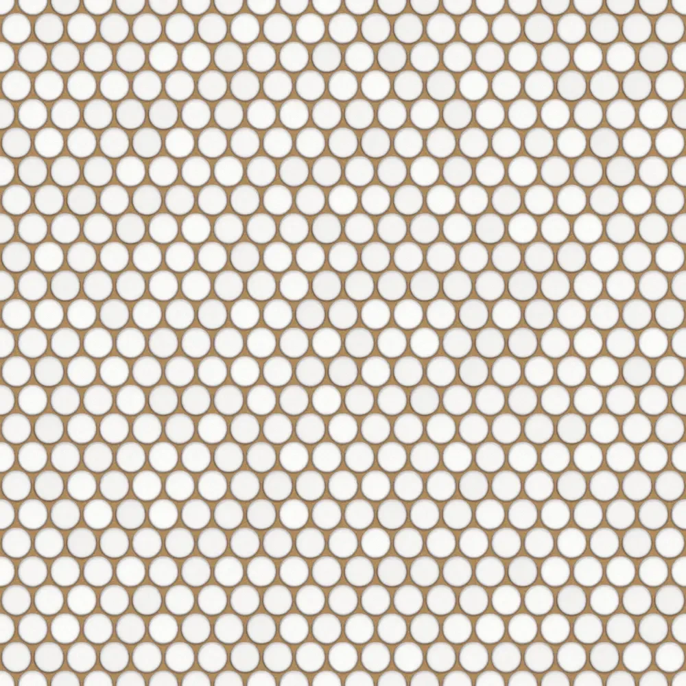 Mozaika ceramiczna Circle Dots white - szklanemozaiki.pl
