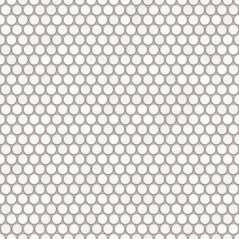 Mozaika ceramiczna Circle Dots white - szklanemozaiki.pl