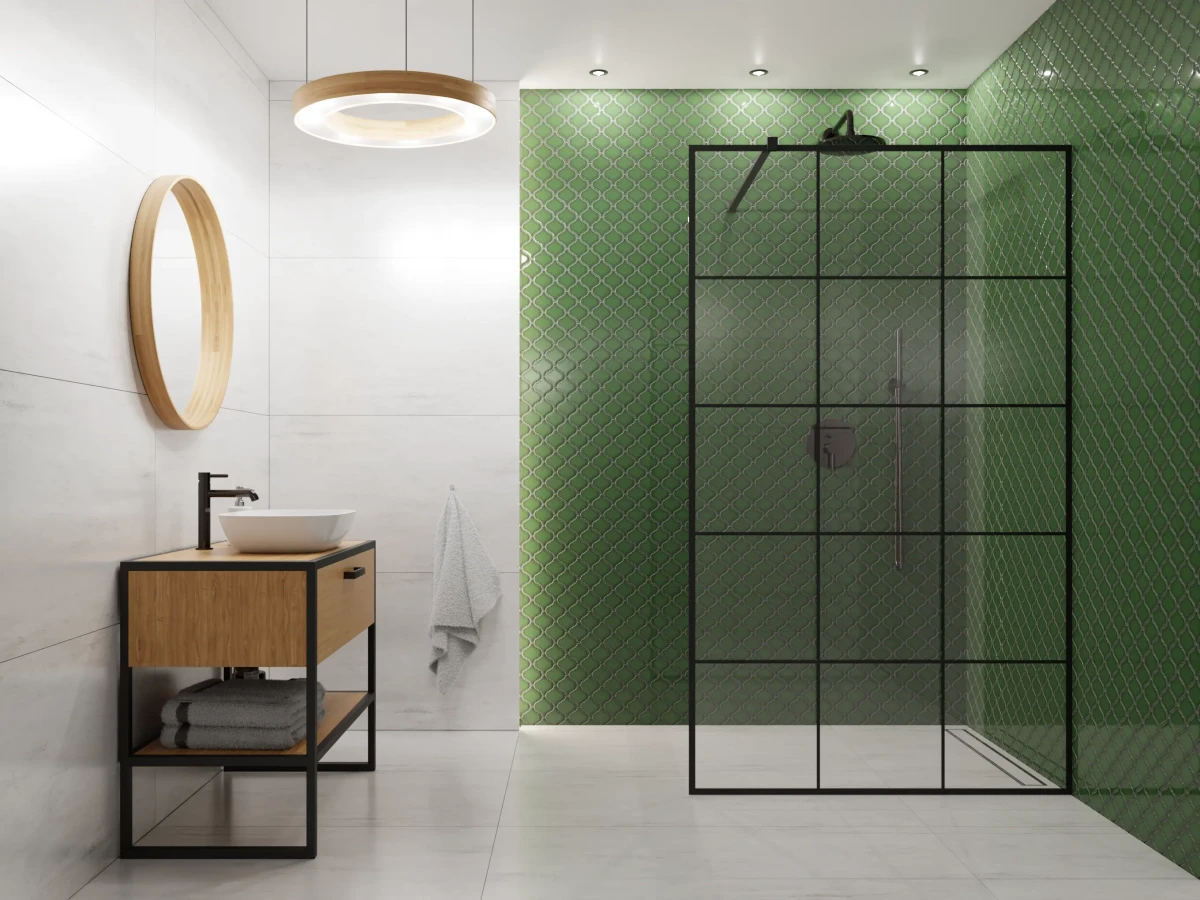 Mozaika ceramiczna Arabeska Deep Green szmaragdowa - szklanemozaiki.pl