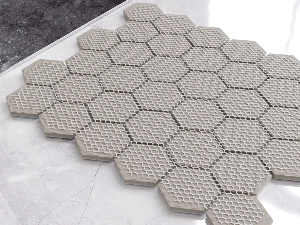 MOZAIKA CERAMICZNA HEKSAGON CLASSIC CARRARA MATOWA – dekoracyjne do wnętrz – Szklane Mozaiki