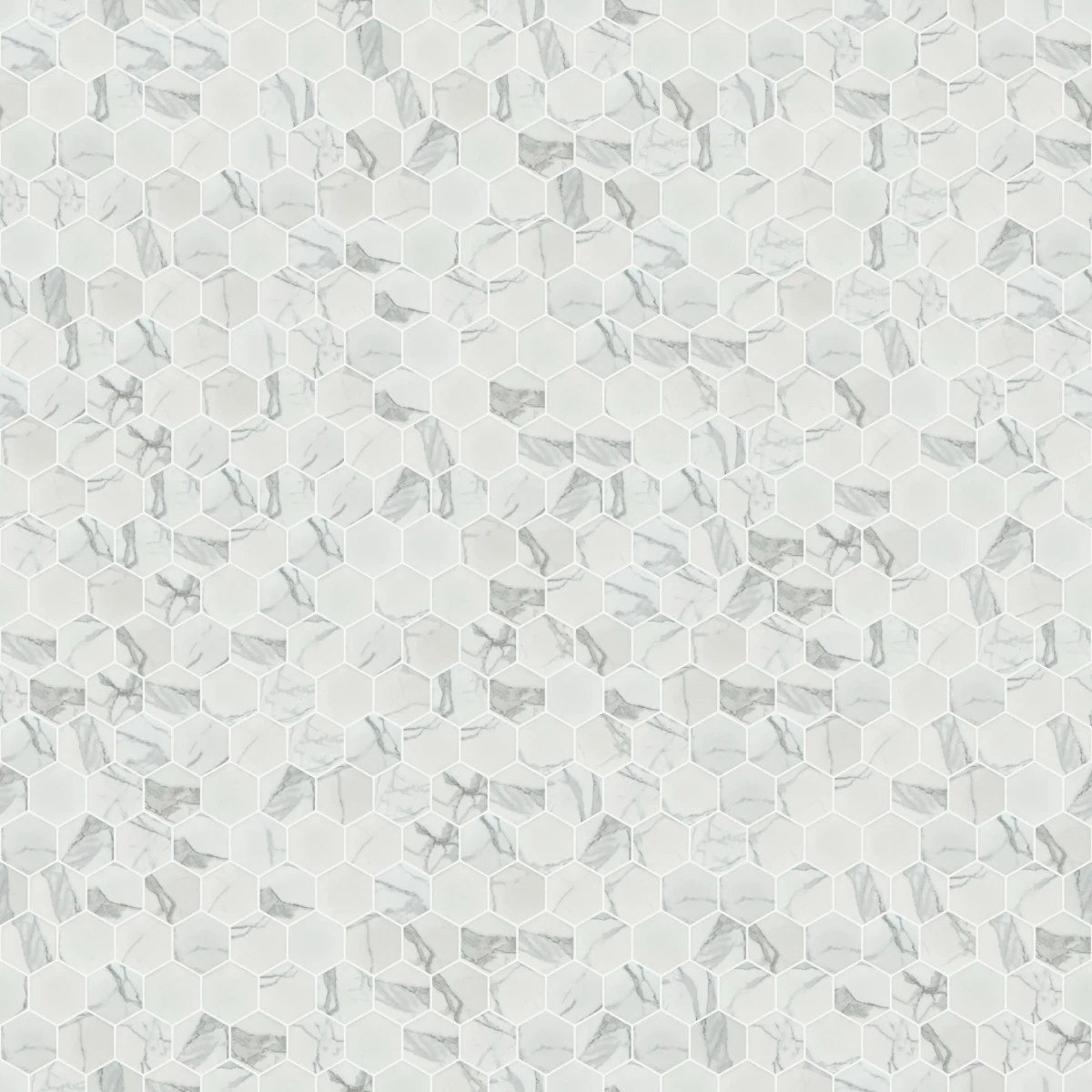 MOZAIKA CERAMICZNA HEKSAGON CLASSIC CARRARA MATOWA – dekoracyjne do wnętrz – Szklane Mozaiki